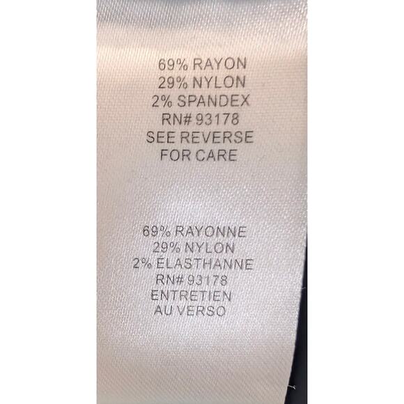 Tahari Navy Crew Neck Sleeveless‎ Fit & Flair Solid Scuba Dress Size 10 Cocktail - Picture 6 of 6